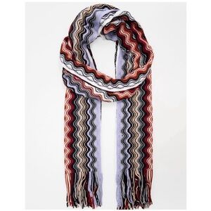 Missoni ZigZag Long Wool-Blend Scarf, NEW